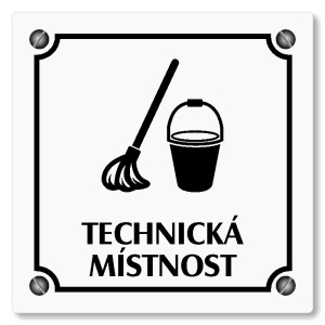Technická místnost, 100x100mm, bílá, Kansas